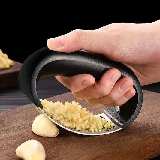Stainless Steel Garlic Press – Manual Garlic Crusher