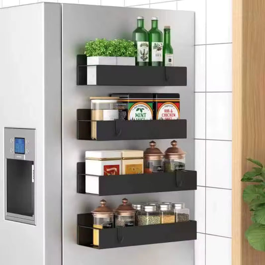 Magnetic Spice Rack Organizer (4 Pack) – Fridge Storage Solution