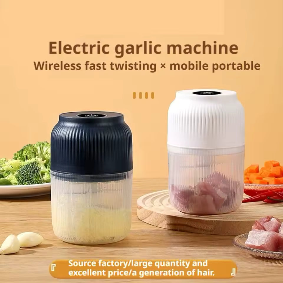 Electric Mini Food Chopper – USB Rechargeable Garlic & Veg Cutter