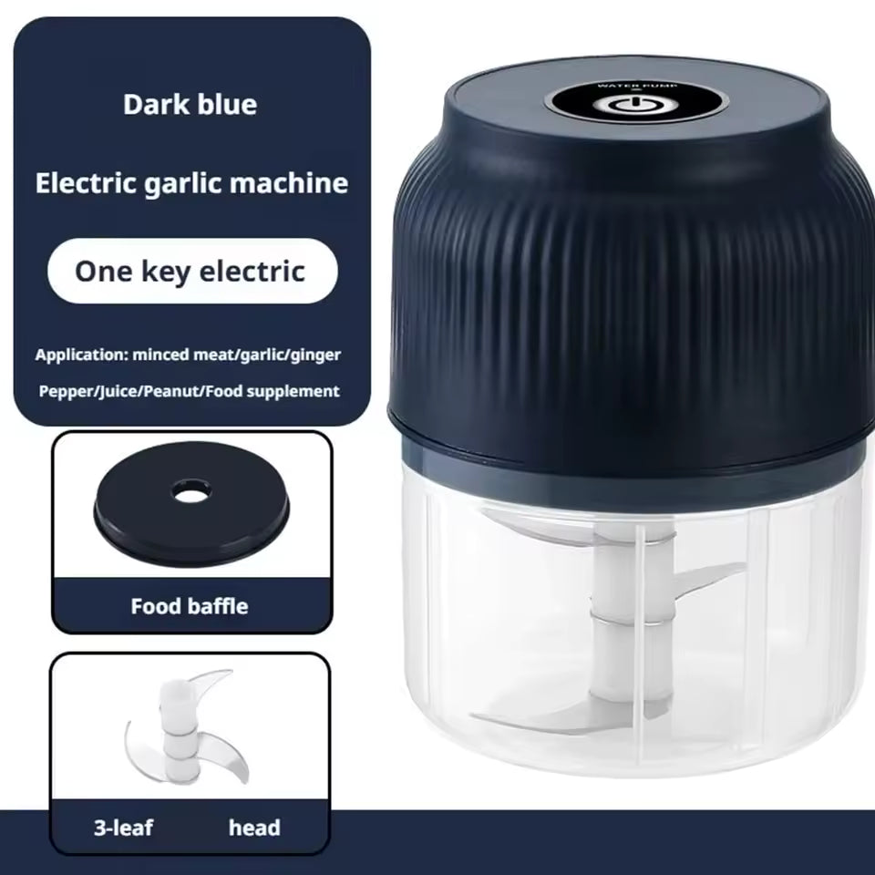 Electric Mini Food Chopper – USB Rechargeable Garlic & Veg Cutter