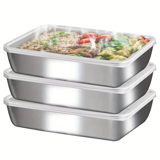 Stackable Stainless Steel Food Containers – Leakproof Storage Set
