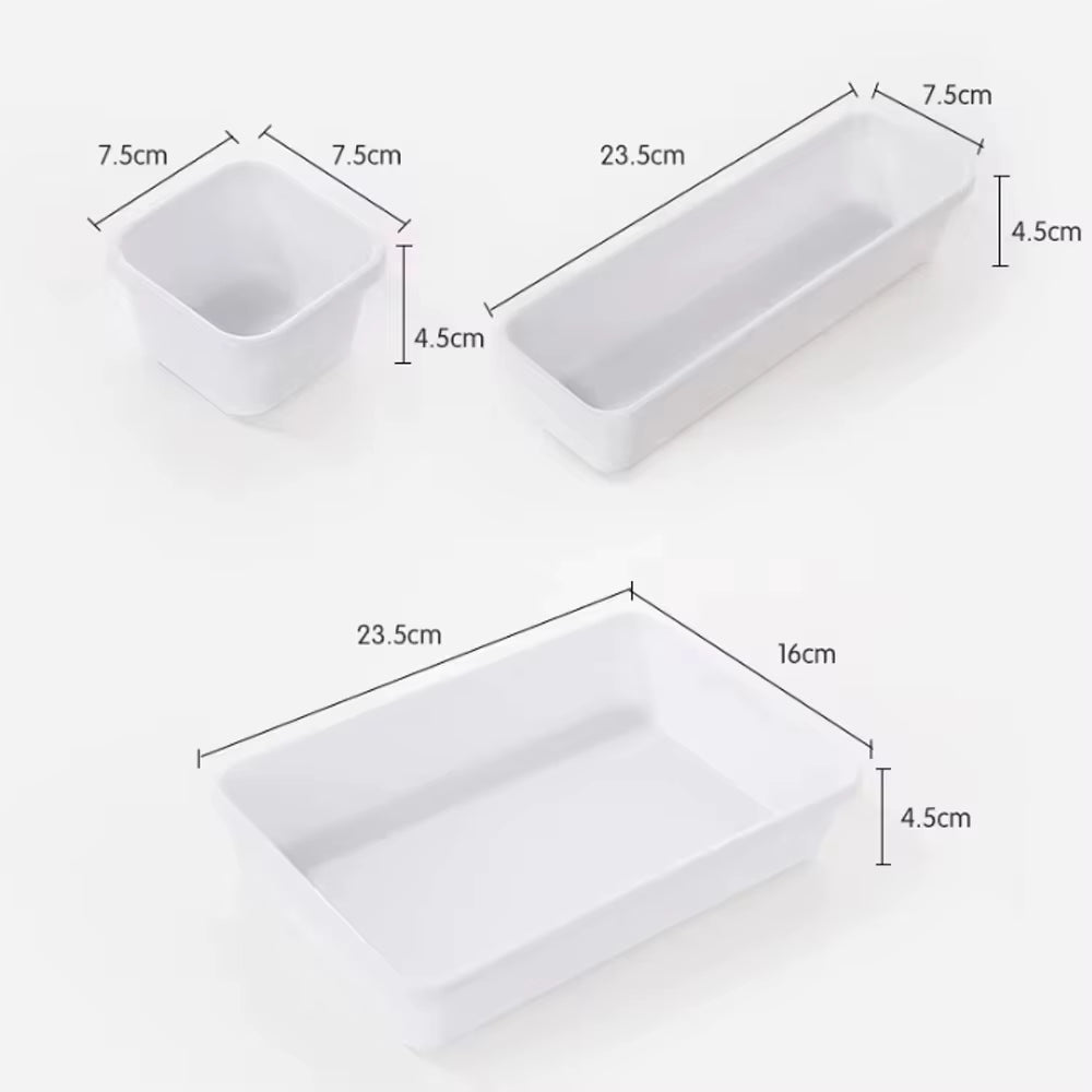 Adjustable Drawer Organizer Set (8pcs) – Storage Divider Trays