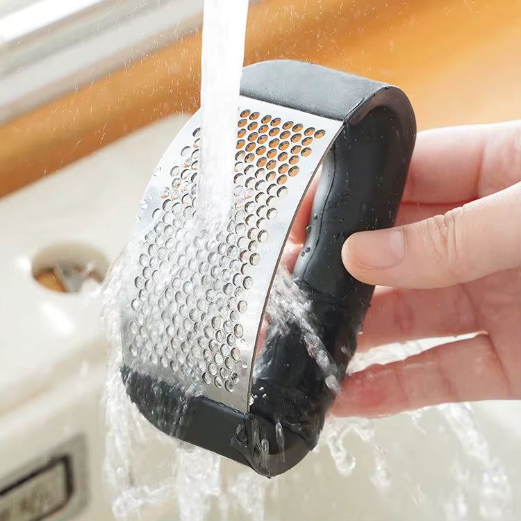 Stainless Steel Garlic Press – Manual Garlic Crusher